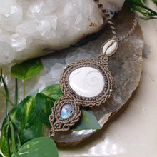 Load image into Gallery viewer, Shiva Shell and Moonstone Necklace
