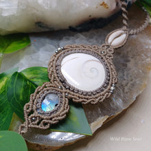 Load image into Gallery viewer, Shiva Shell and Moonstone Necklace
