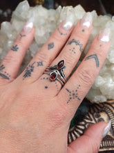 Load image into Gallery viewer, Silver Ruby Rings
