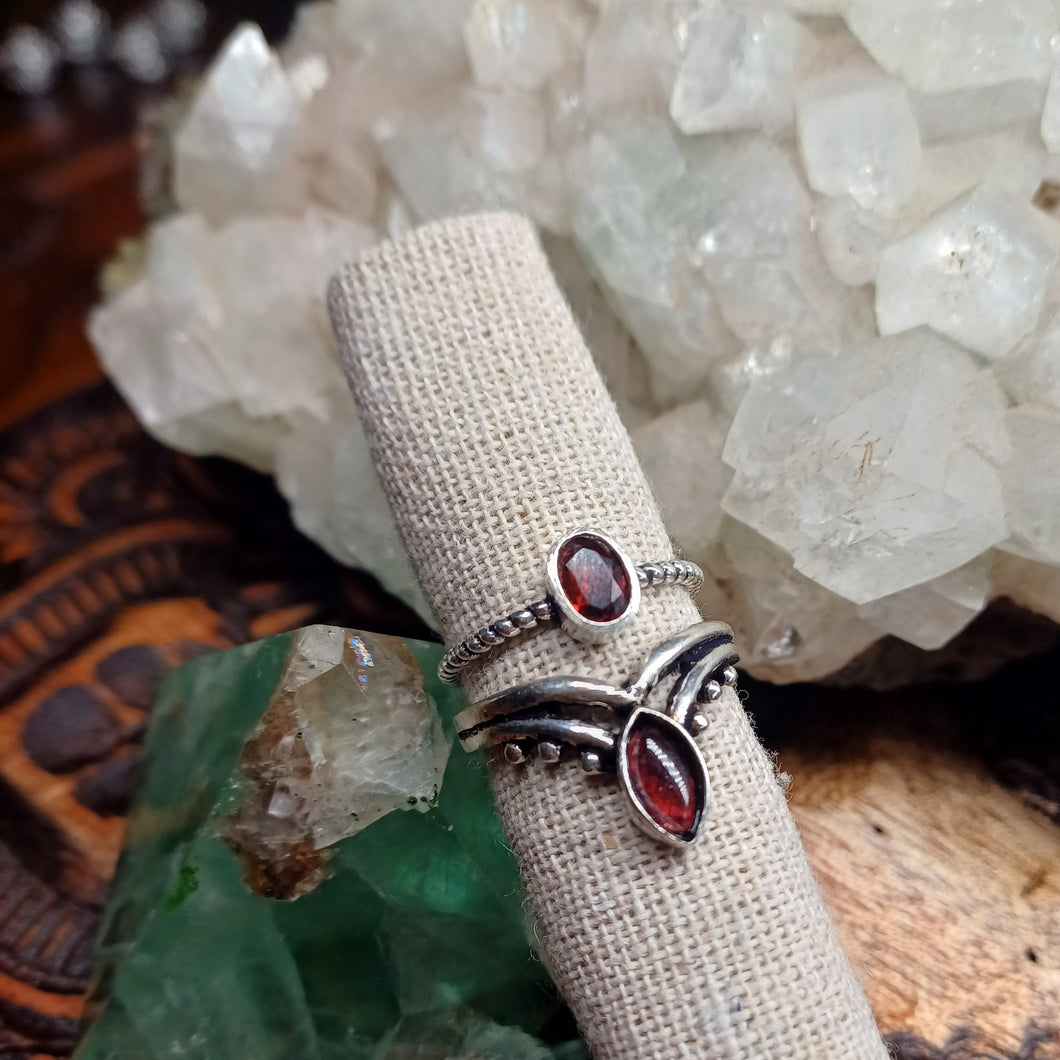 Silver Ruby Rings