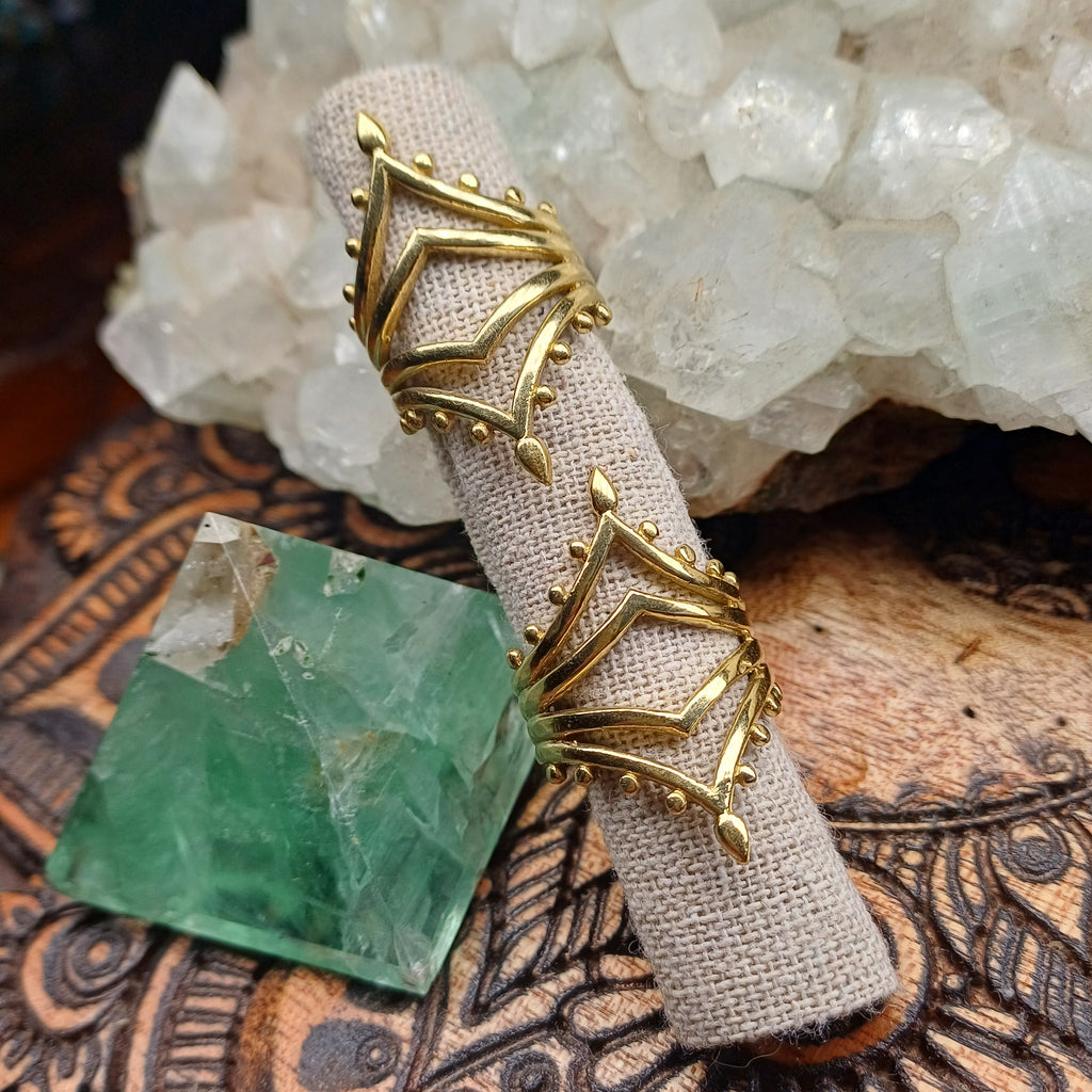 Boho Brass Statement Ring