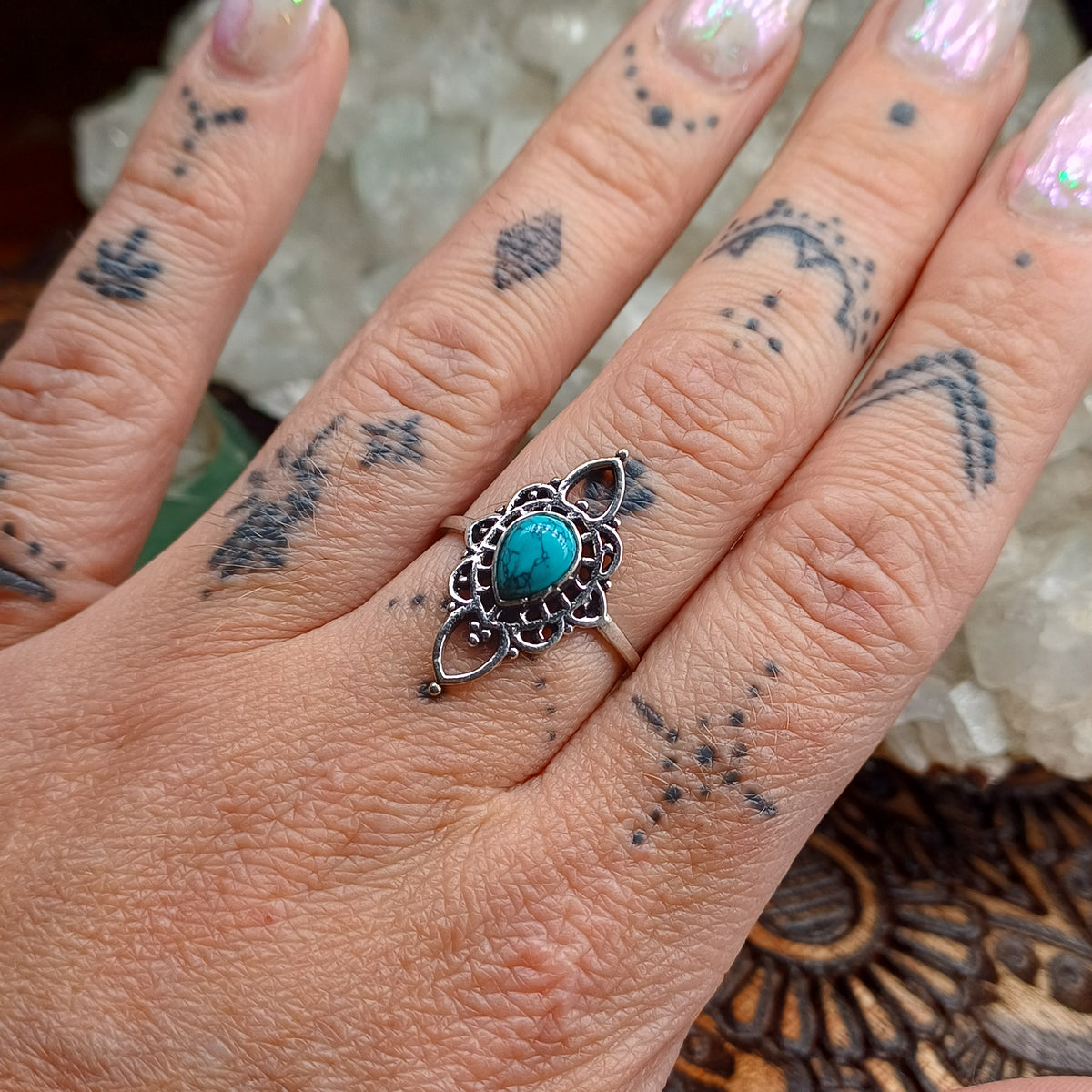 Turquoise Boho Ring