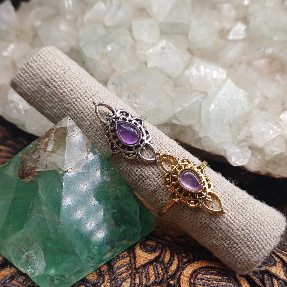 Amethyst Boho Ring