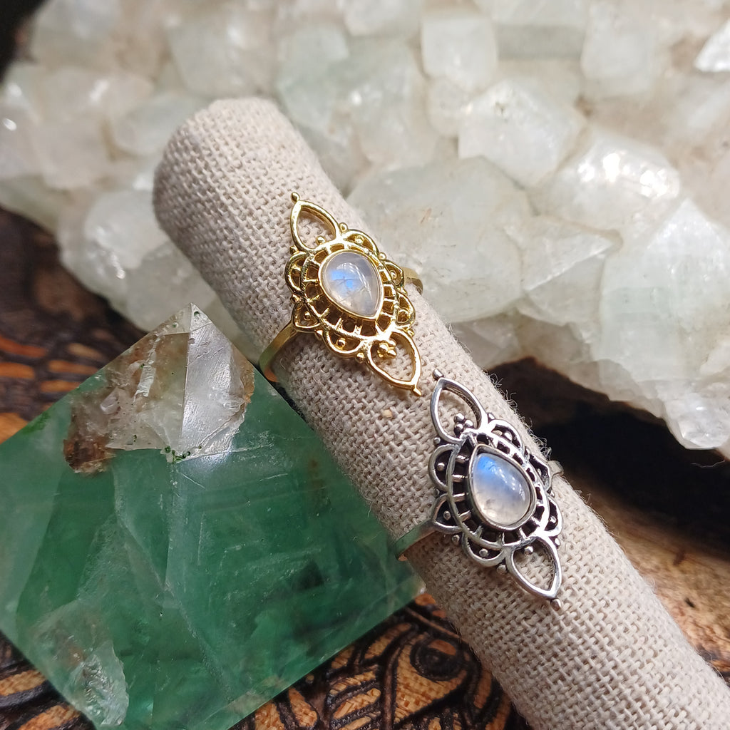 Moonstone Boho Ring