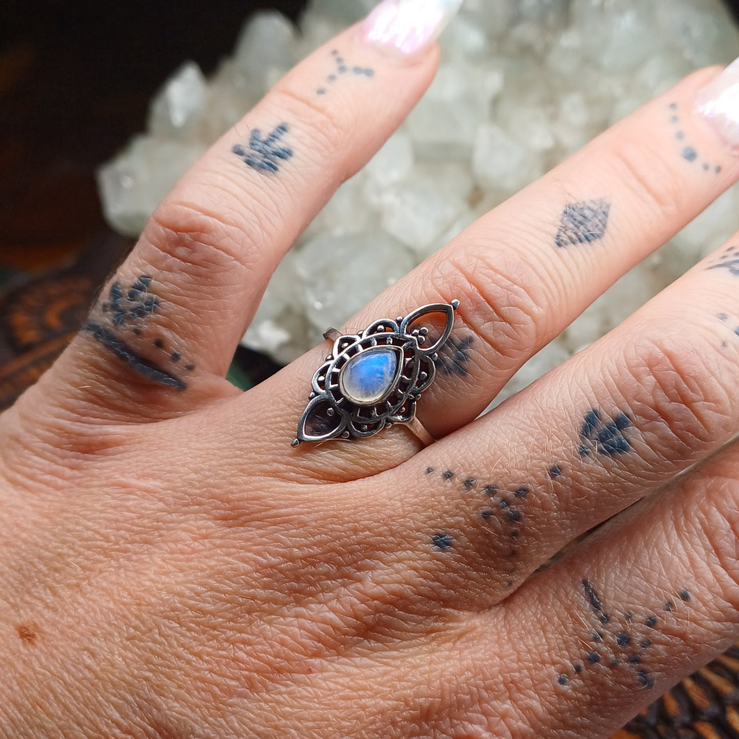 Moonstone Boho Ring