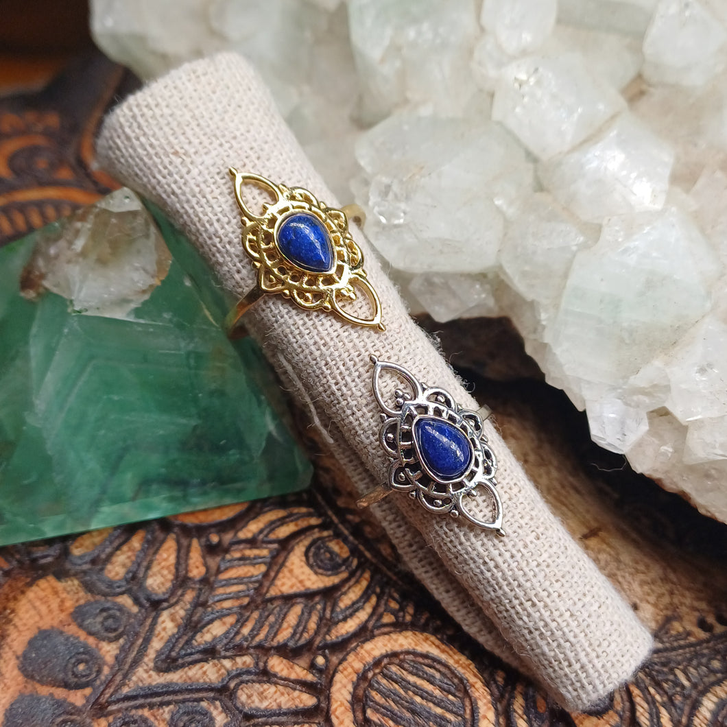 Lapis Lazuli Boho Ring