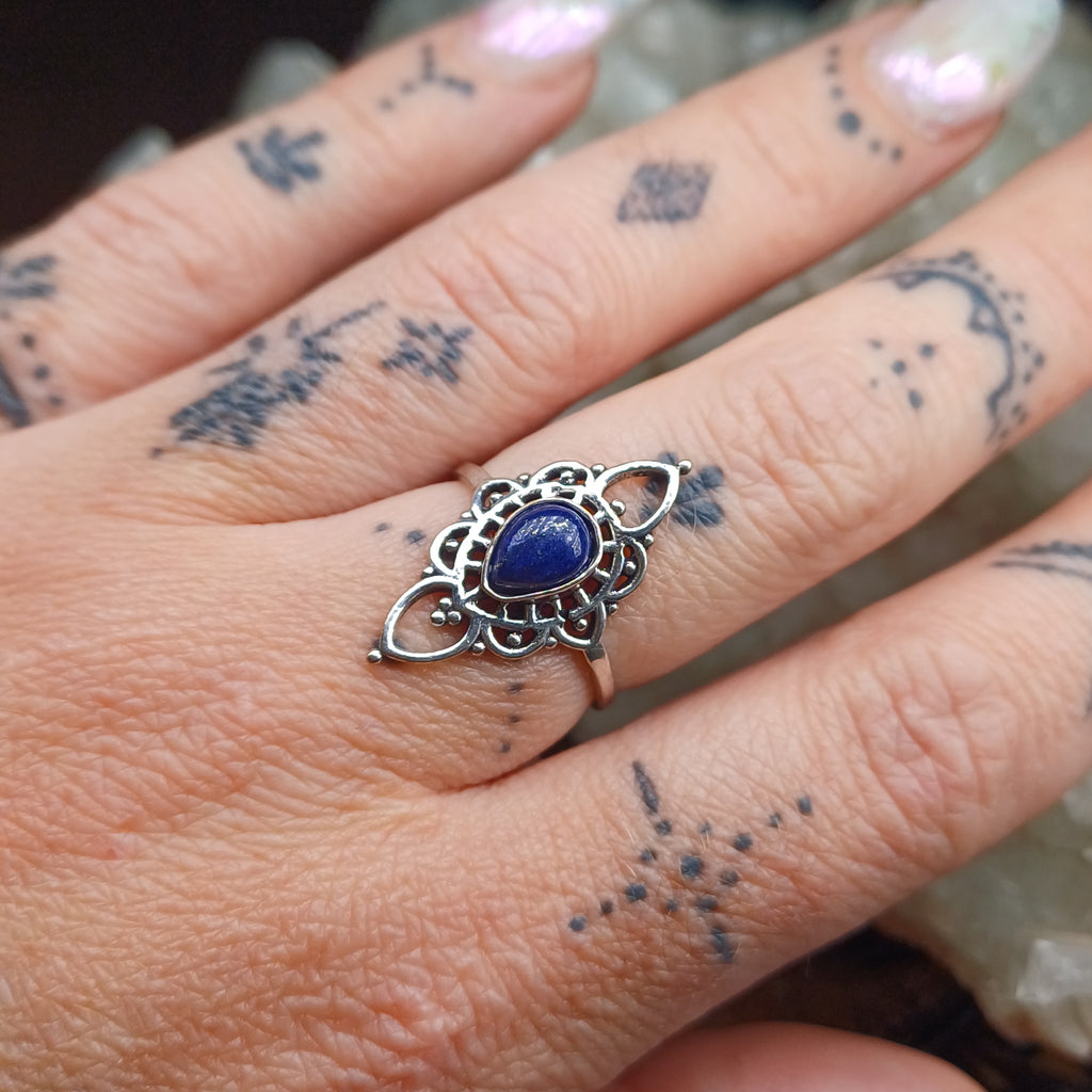 Lapis Lazuli Boho Ring