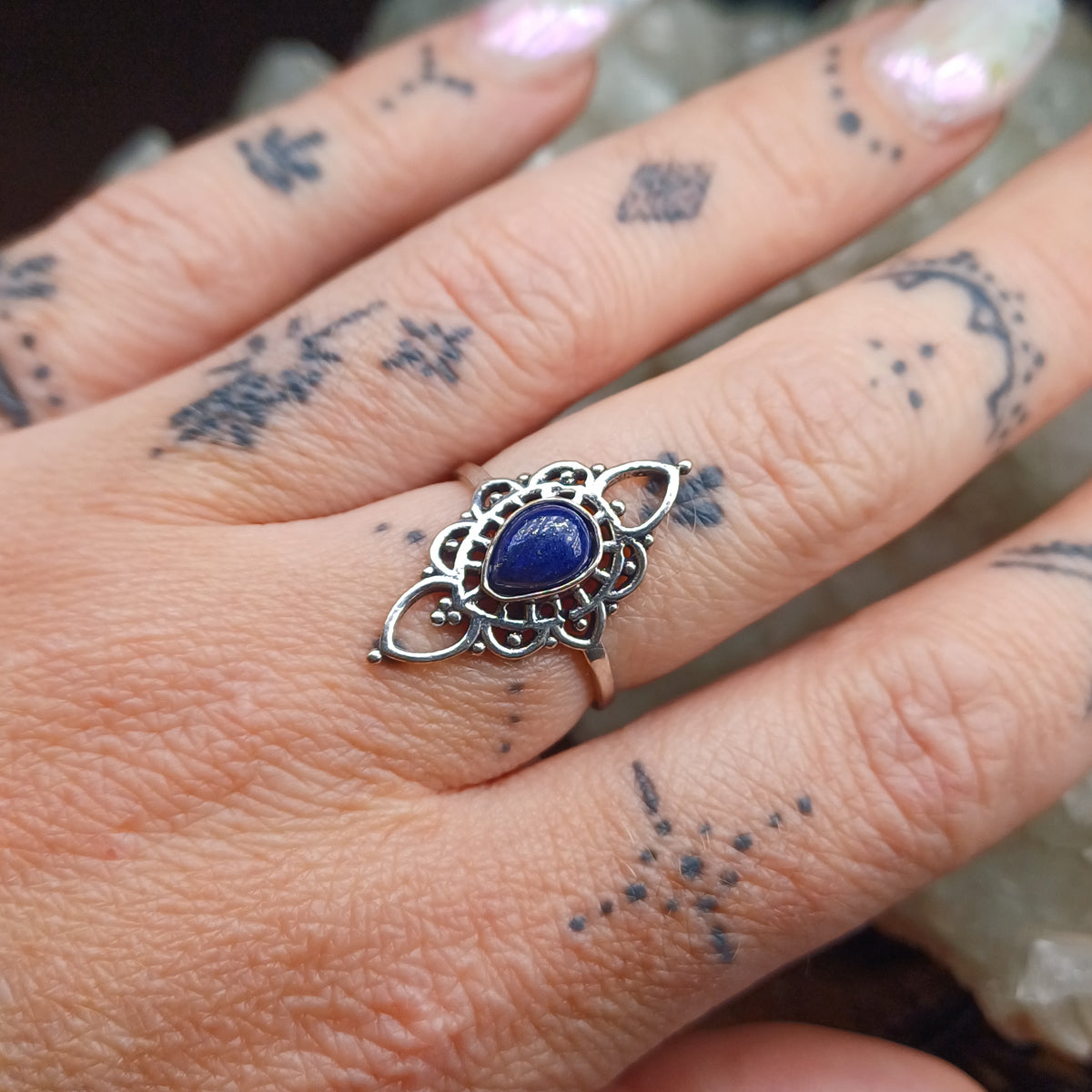 Lapis Lazuli Boho Ring