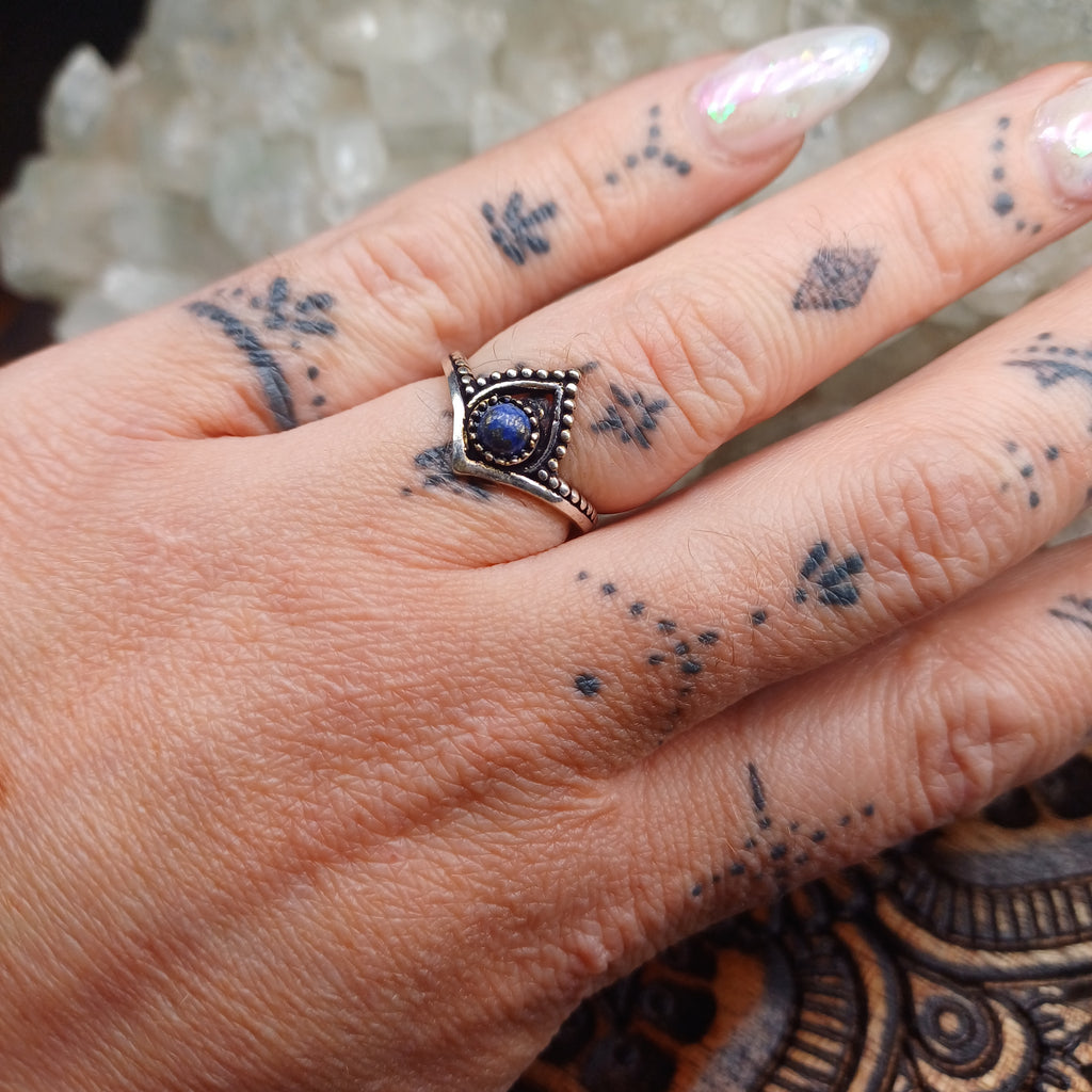 Lapis Lazuli Boho Ring
