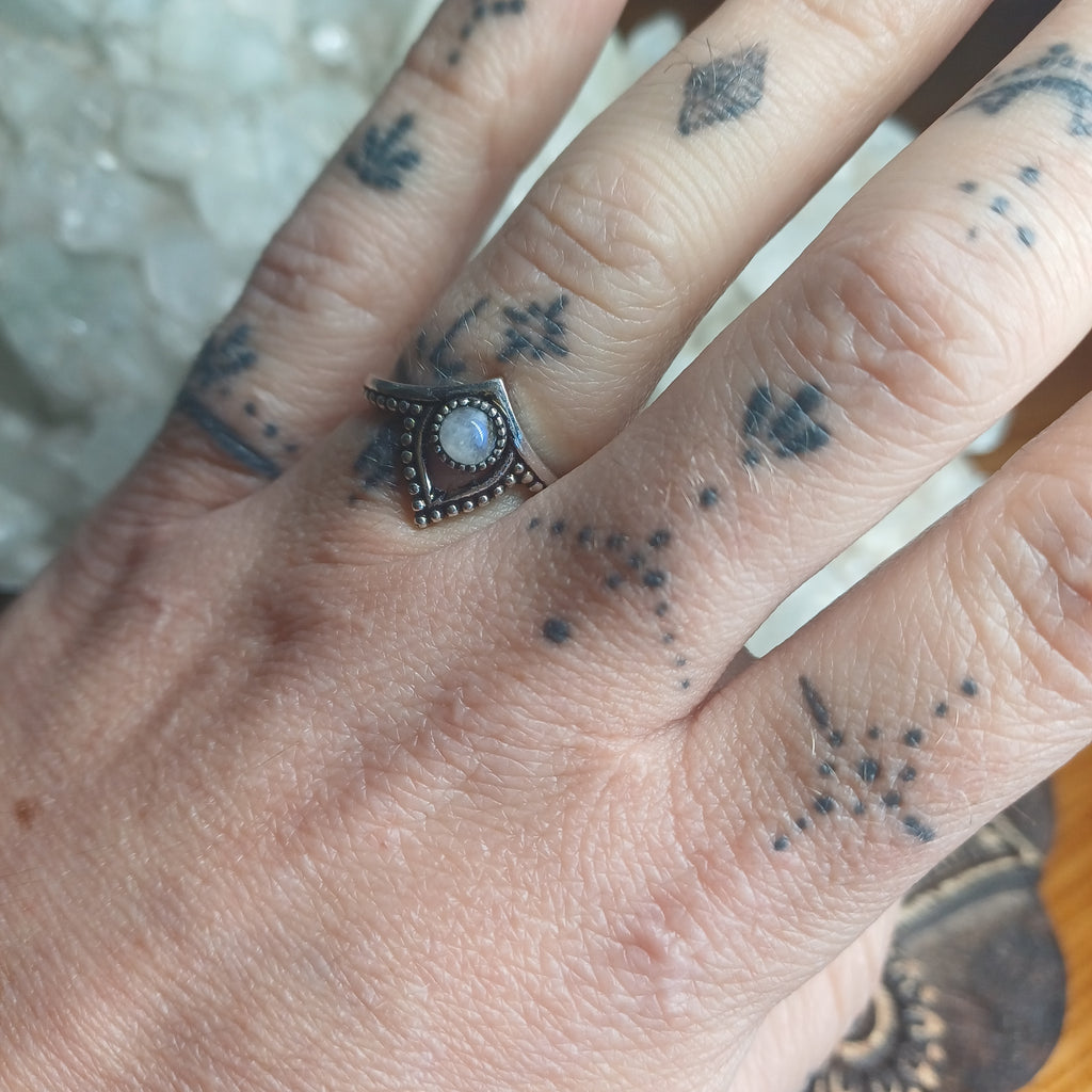 Moonstone Silver Ring