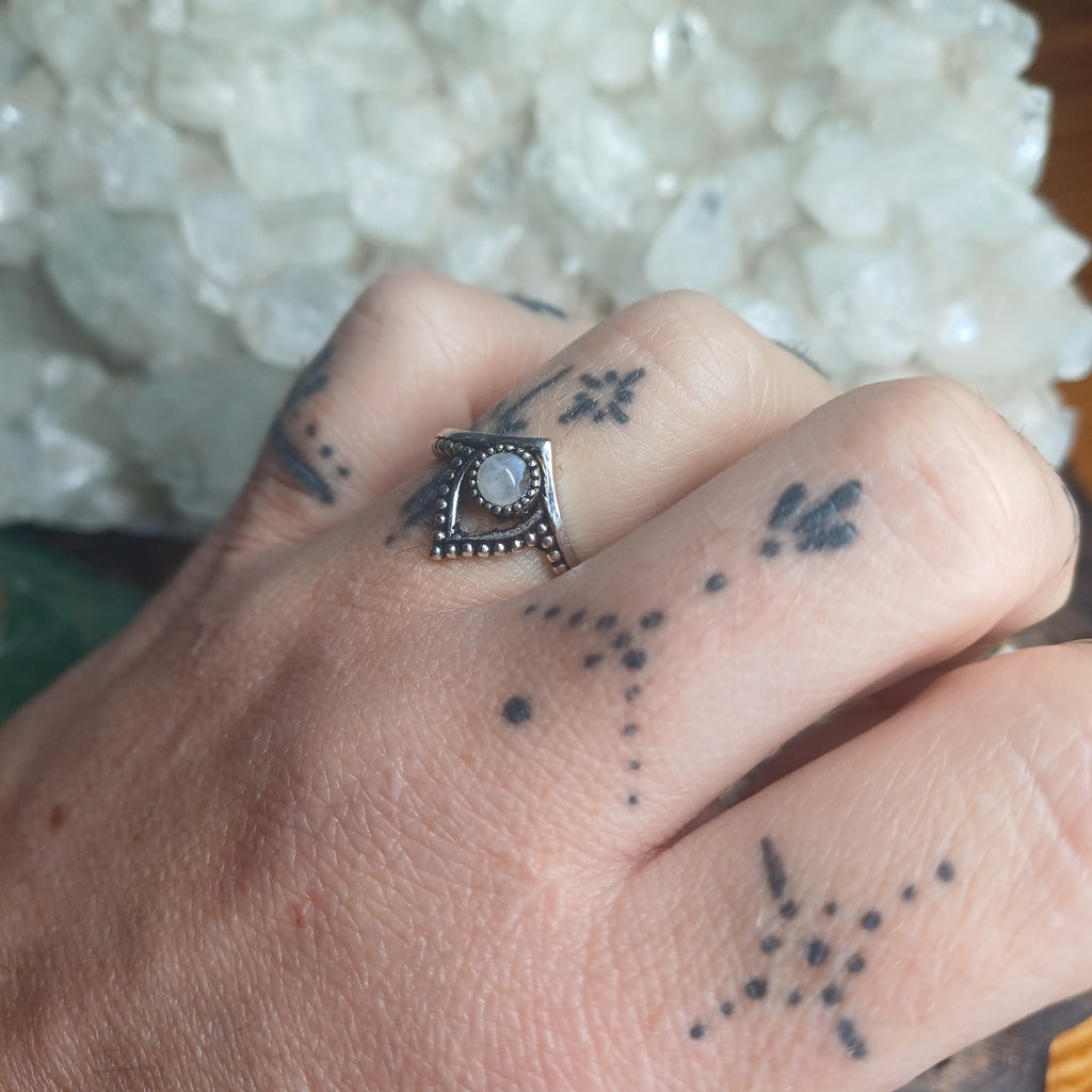 Moonstone Silver Ring