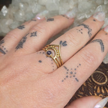 Load image into Gallery viewer, Lapis Lazuli Brass Ring
