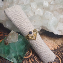 Load image into Gallery viewer, Lapis Lazuli Brass Ring
