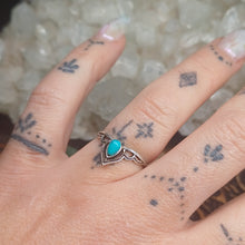 Load image into Gallery viewer, Turquoise Silver Boho Ring
