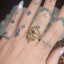 Load image into Gallery viewer, Amethyst Brass Rings
