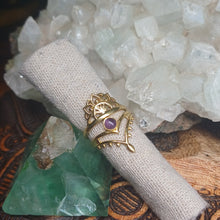 Load image into Gallery viewer, Amethyst Brass Rings
