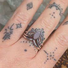 Load image into Gallery viewer, Rose Quartz Silver Rings
