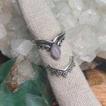 Load image into Gallery viewer, Rose Quartz Silver Rings
