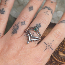 Load image into Gallery viewer, Aventurine Silver Rings
