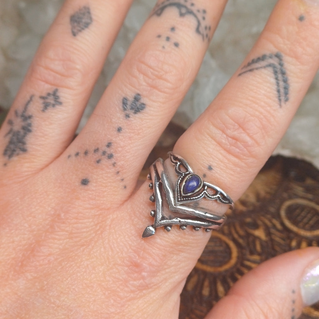 Lapis Lazuli Silver Rings