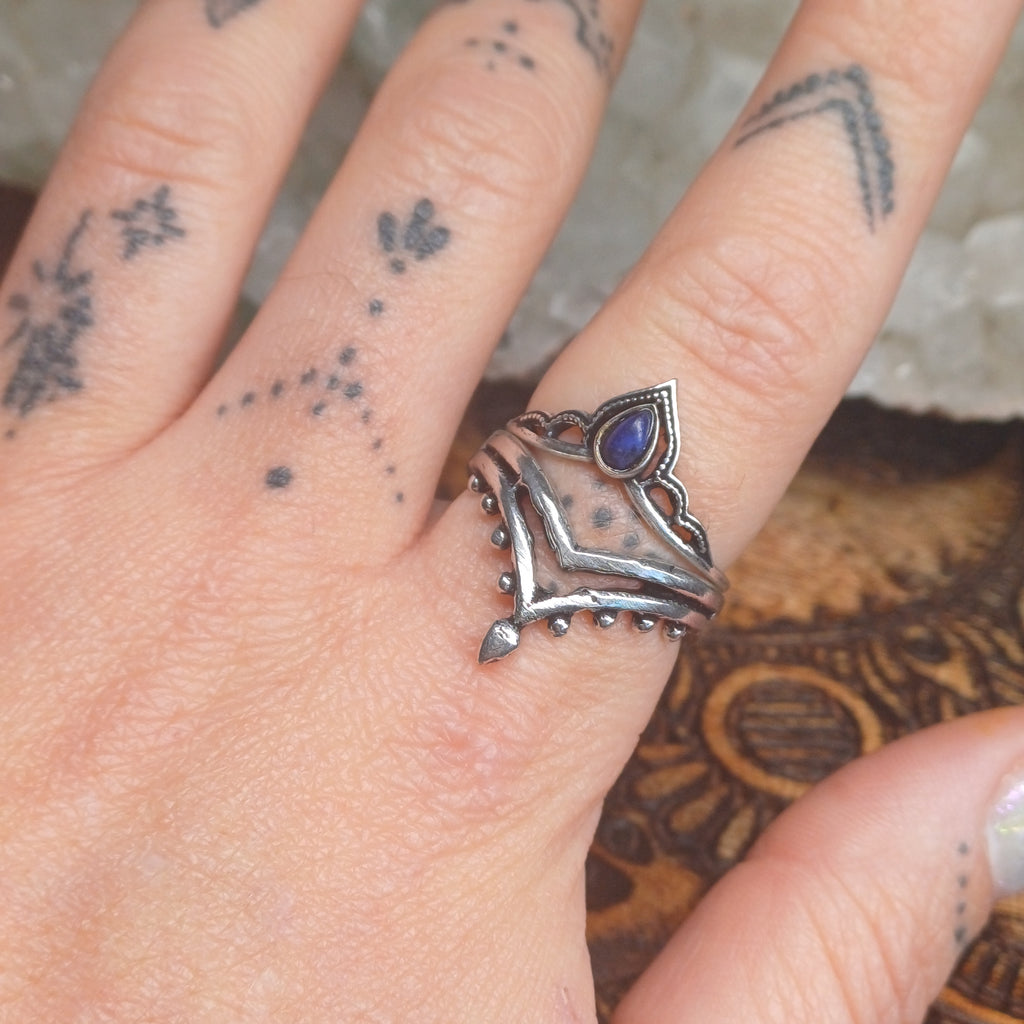 Lapis Lazuli Silver Rings