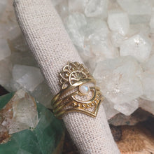 Load image into Gallery viewer, Moonstone Brass Rings
