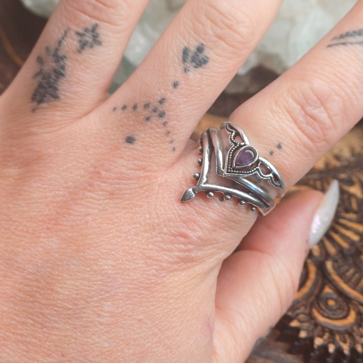 Amethyst Silver Rings