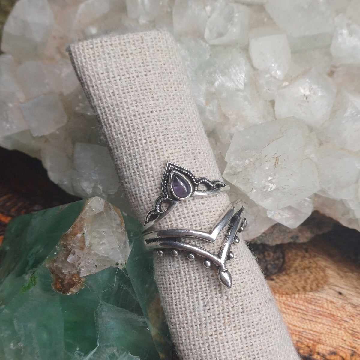 Amethyst Silver Rings