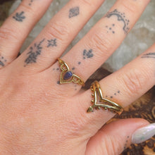 Load image into Gallery viewer, Lapis Lazuli Brass Rings
