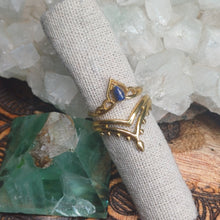 Load image into Gallery viewer, Lapis Lazuli Brass Rings
