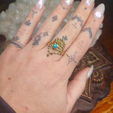 Load image into Gallery viewer, Turqouise Brass Rings

