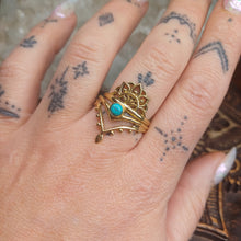 Load image into Gallery viewer, Turqouise Brass Rings
