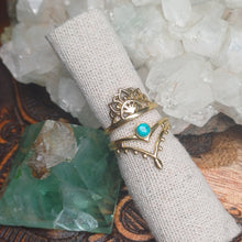 Load image into Gallery viewer, Turqouise Brass Rings
