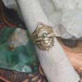 Labradorite Brass Rings