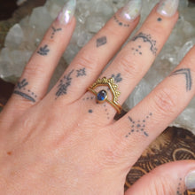 Load image into Gallery viewer, Blue Saphire Copper Ring
