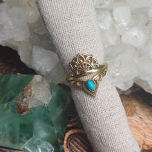 Load image into Gallery viewer, Turquoise Brass Rings
