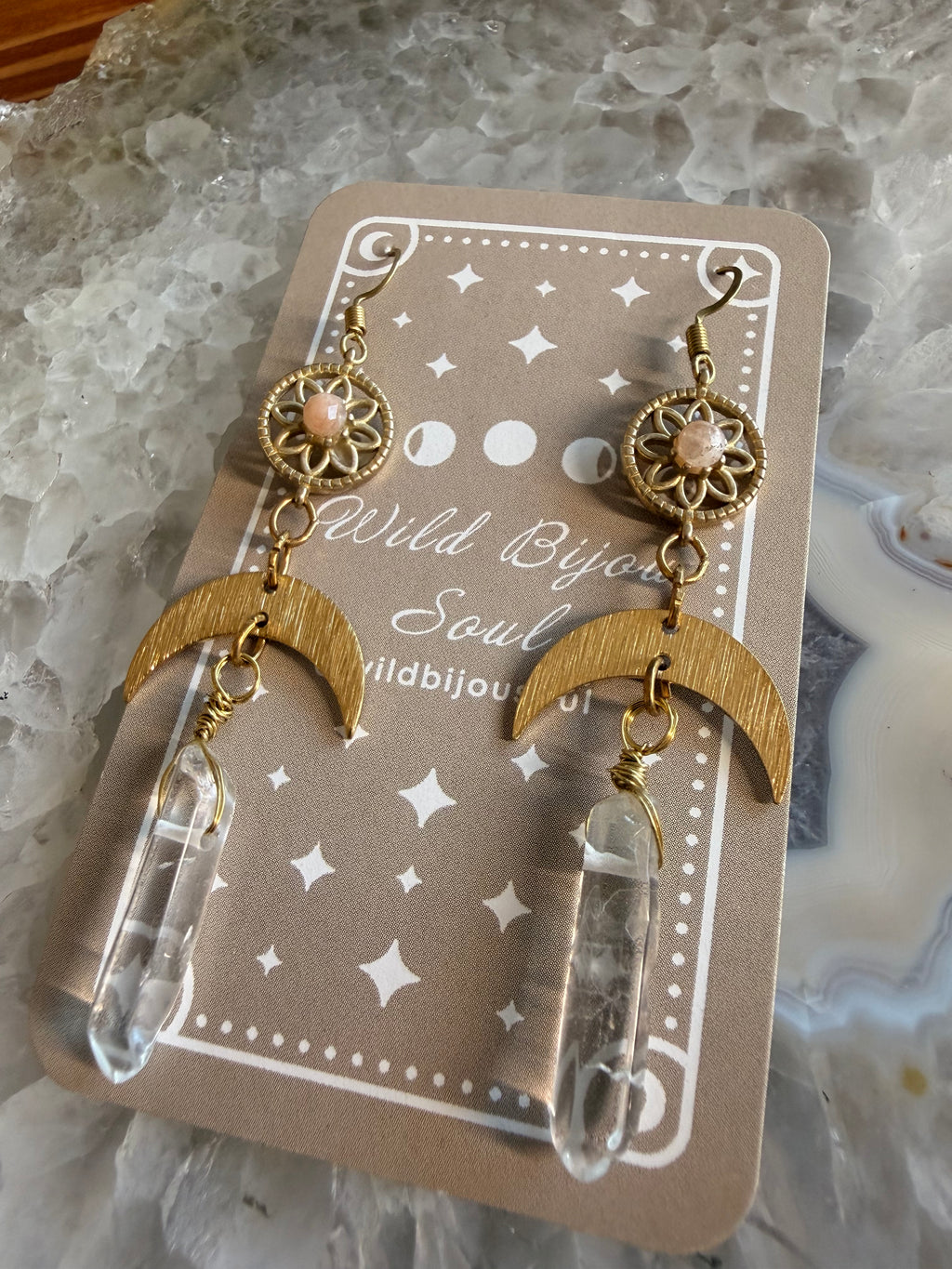 Celestial Bloom Quartz Earrings
