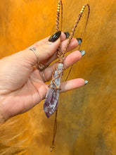 Load image into Gallery viewer, Amethyst Crystal tooth necklace
