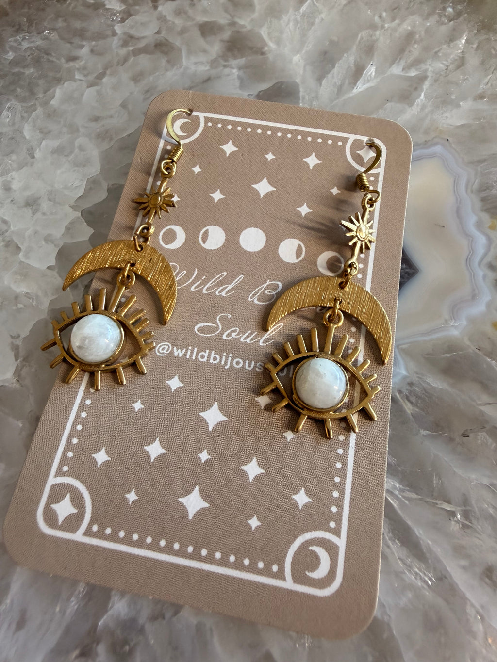 Moonstone Celestial Earrings