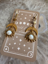 Load image into Gallery viewer, Moonstone Celestial Earrings
