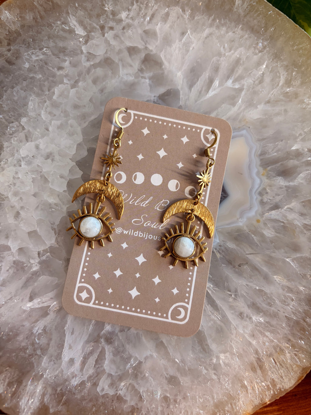 Moonstone Celestial Earrings