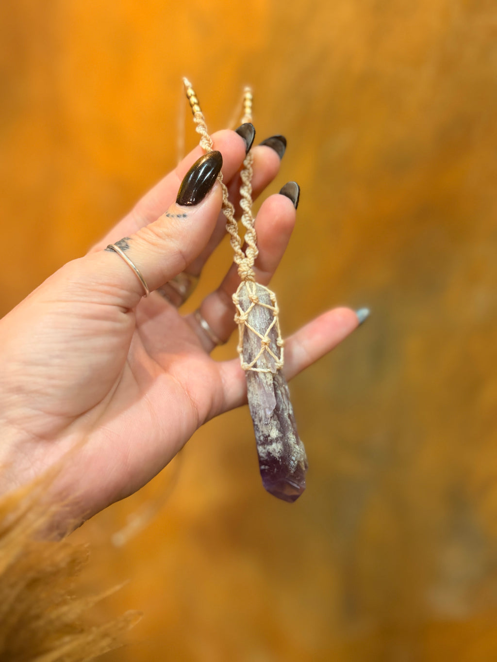 Amethyst Tooth Necklace