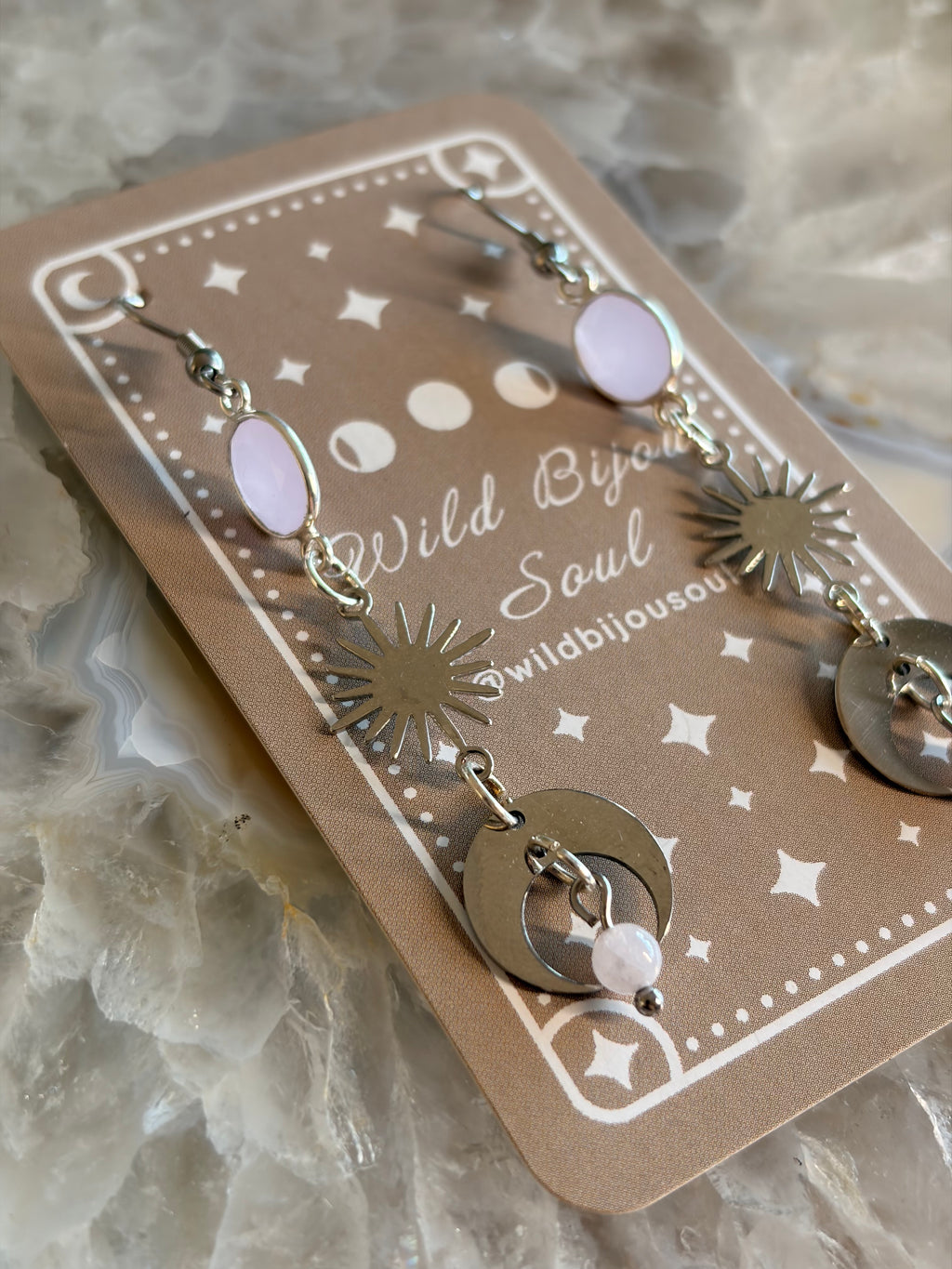 Celestial Rose Quartz earrings