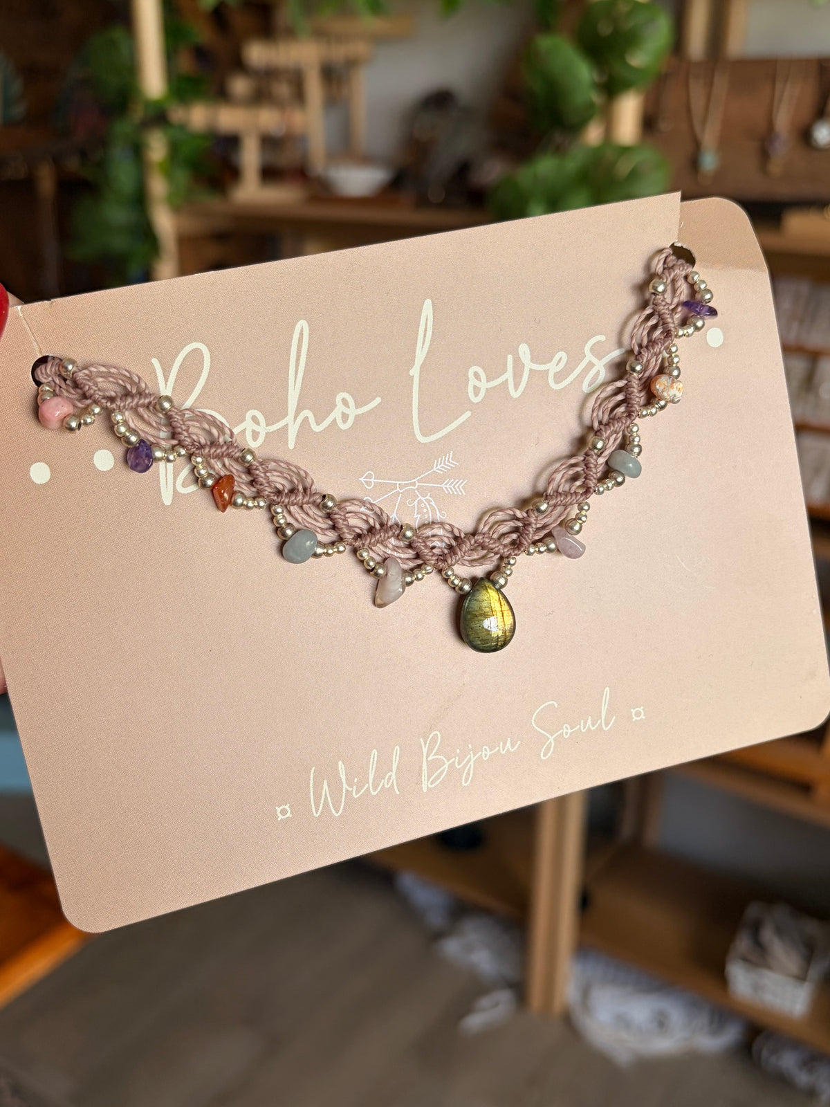 Labradorite mixed crystal necklace