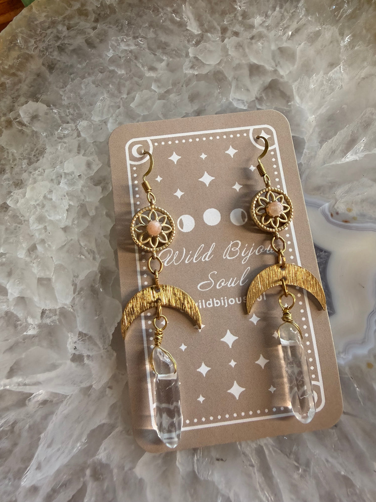 Celestial Bloom Quartz Earrings
