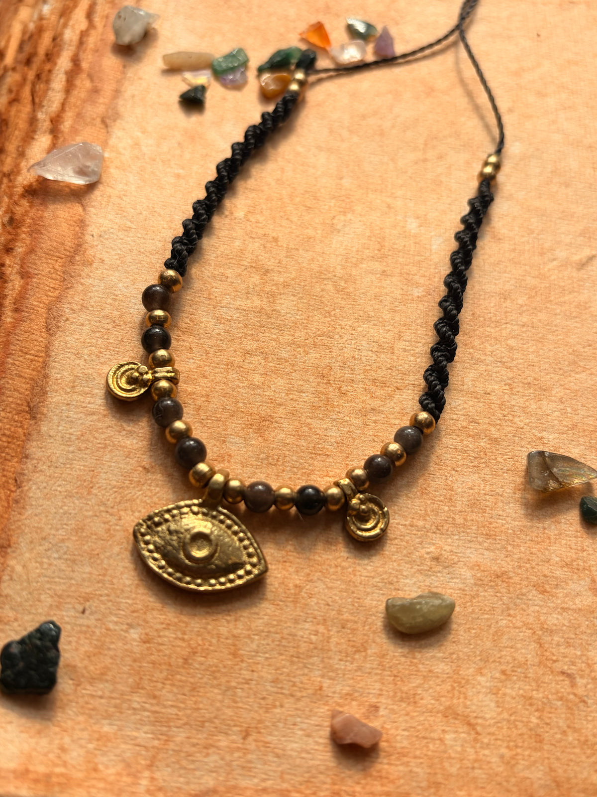 Obsidian Evil eye Necklace