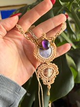 Load image into Gallery viewer, Amethyst, Tiffany stone and Belomorite necklace
