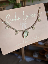 Load image into Gallery viewer, Paua shell rose Quartz necklace
