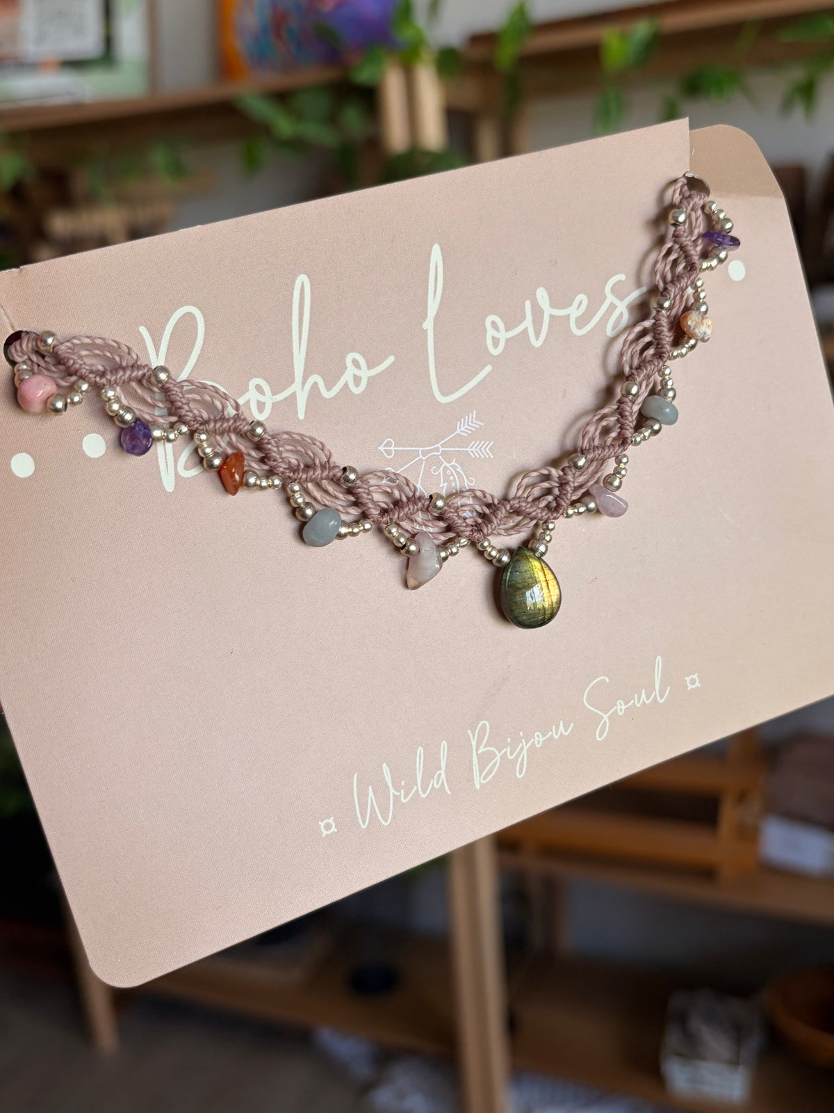 Labradorite mixed crystal necklace