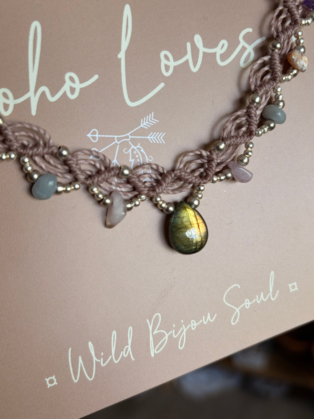 Labradorite mixed crystal necklace